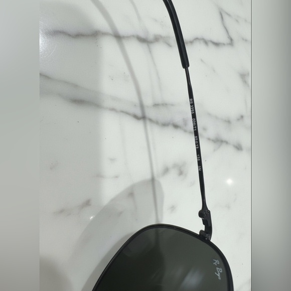 Ray-Ban Matte Black Aviator Sunglasses - Picture 4 of 4